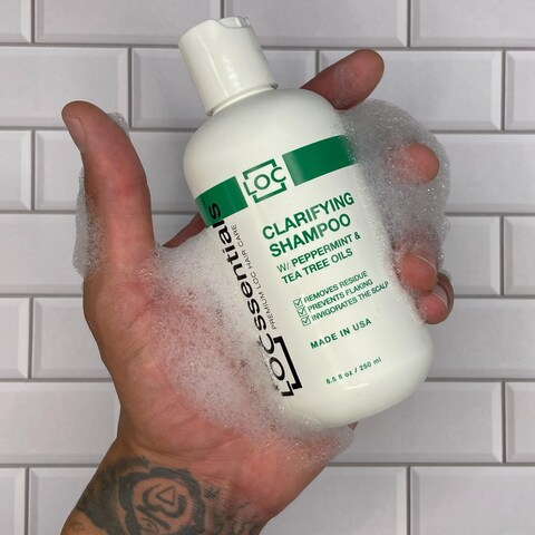 LOCssentials Clarifying Shampoo for Locs  Professional Loc Shampoo for Dreads Twists Braids Interlocks Microlocs Faux Locs Crochet Hair  Dreadlock Shampoo with Peppermint and Tea Tree Oils