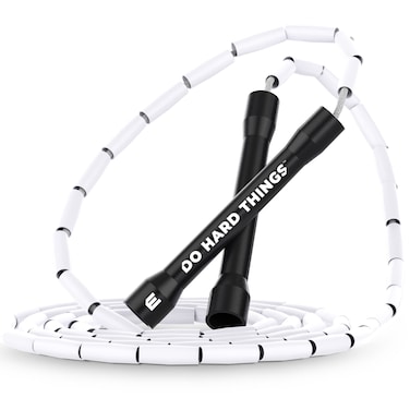 Elite Jumps Beaded Jump Rope  Adjustable Jump Ropes for Fitness wUnbreakable Handles and Shatterproof Beads  Crossover Jump Rope Perfect Addition to Your Exercise Equipment  Segmented Jump Rope