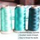 Set of 4 Embroidery Thread Light Cyan Turquoise Teal Polyester Huge Spool 3608 Yards 3300M Each for Home Embroidery and Sewing Machines  ACRAFT