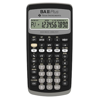 Texas Instruments Advanced Financial Calculator BA II Plus
