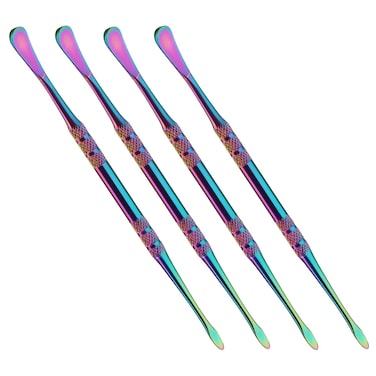 Doctor Dolphin DUESI SKMZ 4PCS Wax Carving Tool Rainbow Stainless Steel Tool for Major Key to Success Rainbow