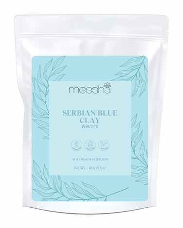 meesha Serbian Blue Clay Powder Cambrian Clay 35 oz100g Face Masks Body Wraps Hair Treatment  Soap making Body scrubs Bath bombs Soothing cleansing clay 100 Natural