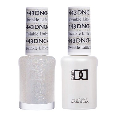 DND Gel Polish Set Multi Glitter Collection UVLED Gel Polish and Air Dry Nail Lacquer Matching ChipFree Polish Duo 443 Twinkle Little Star 05 Fl Oz