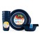 Preserve Reusable BPA Free Everyday Tableware Set Made from Recycled Plastic 4 Plates 4 Bowls 4 Cups Midnight Blue