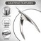 Nail Clippers Acrylic Professional Nail Clipper for Acrylic Nails Gift for Women Fake Nail Clipper for Home Salon Nail Art Acrylic Nails Stainless Steel Adjustable Silver
