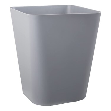 rejomiik Small Trash Can Plastic Garbage Can Wastebasket Container Bin for Bathroom Office Bedroom Kitchen Home Kids Rooms Square 16 Gallon Grey