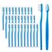 FKYzixeh Blue Handle Toothbrushes Individually Wrapped Disposable Toothbrush Bulk for Hotel Airbb and Homeless Care 50 Pack