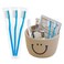 FKYzixeh Blue Handle Toothbrushes Individually Wrapped Disposable Toothbrush Bulk for Hotel Airbb and Homeless Care 50 Pack