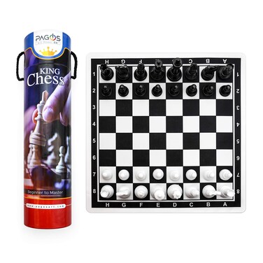 Pagos Chess Set  Portable Travel Chess Board Game Sets with  Beginner Chess Set for Kids and Adults
