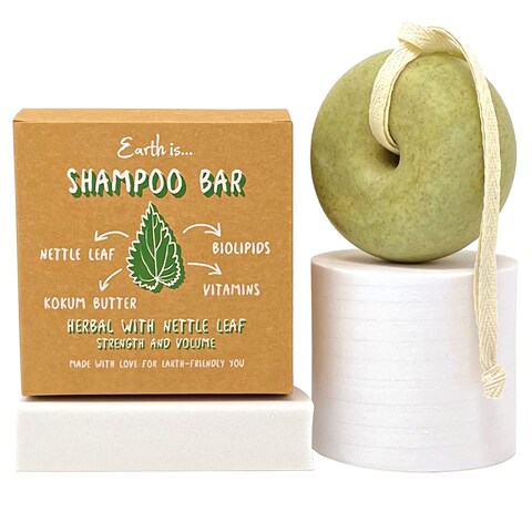EARTH IS Shampoo Bar  All Hair Types  Mild Natural Shampoo  EcoFriendly  Plastic Free  PHBalanced  Vegan  Sulfate Free  Biodegradable  Zero Waste 37 oz Herbal with Nettle Leaf