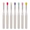 LORMAY 7pcs Silicone Makeup Brushes with Caps Perfect tools for applying cream or liquid Lip Mask and Eyeshadow White