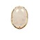 Natural Stone Adjustable Finger Rings Semi Precious Oval Shaped Gemstone Jewelry For Women Anniversary Birthday Wedding Gift