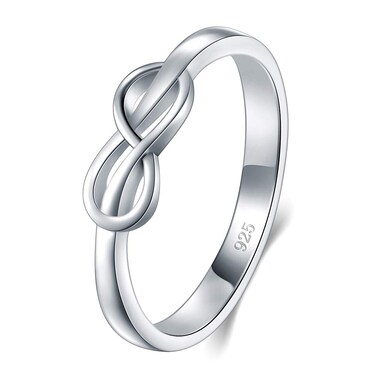 Infinity Ring  Sterling Silver Rings For Women  925 Infinity Sterling Silver Rings  Knot Ring  Infinity Shape Silver Ring  Classic Gift for Special Occasions  Stackable  2mm Size 412