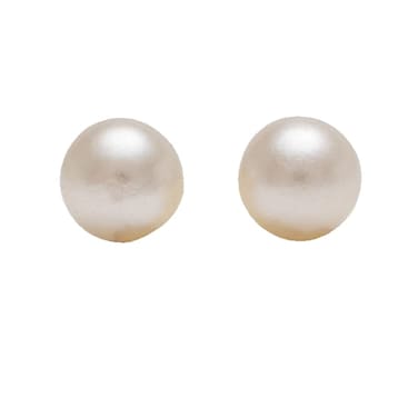 Sensitive White Pearl Stud Earrings  Hypoallergenic and Nickel Safe for Sensitive Ears  Gold Plated Posts  High Fashion Earrings for Women and Men