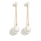 Women Vintage Gold Pearl Statement Dangle Earrings Long Big Pearls Drop Earrings for Women