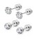 Hypoallergenic double sided diamond Stud Earrings For Womens Girl Secure Safety Screw back Cartilage CZ Stud Earrings
