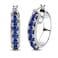 Lapis Lazuli Earrings  Platinum Plated Lapis Hoop Earrings  Blue Lapis Hoops for Women Costume Jewelry for Women Birthday Gifts for Women