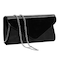 WALLYNS Patent Leather Clutch Classic Purse Evening Bag Handbag With Flannelette