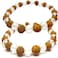 Rudraksha  Crystal Sphatik Beads Bracelet Pack of 2 Natural 5 face Himalaya Rudraksh Seed Rosary Crystal Wrist Mala Wrap Bracelet Bead Size 7 mm