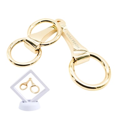 WULI PEACH Horsebit Scarf Ring Vacuum Plating Stainless Steel eggbutt Equestrian Neck Horsebit Scarf Ring Belt Buckle