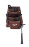 AWP 10Pocket Suede Tool Pouch  Durable General Construction Leather Tool Pouch  Brown