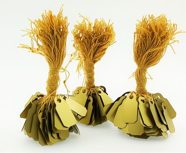 888 Display USA Inc 300 Gold String Price Tags Jewelry Ring Sale Labels 38 x 78 10 x 22mm