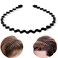 Metal Hair bandMultifunctional Unisex Wavy Black Metal Hairbands for Men  Women Fashion Spring Hair Hoop band Yoga Headband sports hair band Multipurpose Lightweight Stretchable Headwear