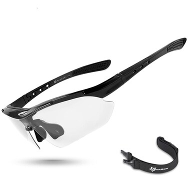 ROCKBROS Photochromic Sports Sunglasses Mens Cycling Glasses MTB Biking Sunglasses with Removable Elasctic Band