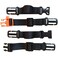 Amlrt 2 Pack Backpack Chest Strap Nylon Suitable for Webbing on The Backpack up to1in Black