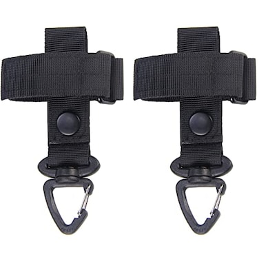 LIVANS Tactical Gear Glove Holder Strap Molle Key Ring Tactical Keychain Nylon Gear Keeper Glove StrapMolle Buckle2 Packs