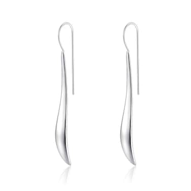 MetJakt Womens Earrings 925 Sterling Silver Fashion Dangle Drop Jewelry Trendy Simple Options in Silver Gold Rose Gold for Girls