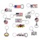 12 Pack NYC Silver Souvenir Collection New York Metal Keychain Ring Bundle Bulk Includes 3pc Bottle Opener Empire State Freedom Tower Statue Of Liberty USA FlagNY Cab Apple And More silver