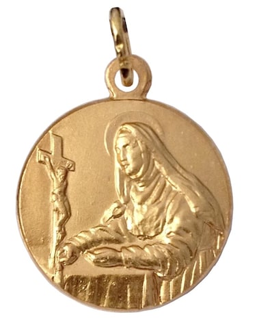 I G J SAINT RITA FROM CASCIA MEDAL  THE PATRONESS OF LOST AND IMPOSSIBLE CAUSES  100 MADE IN ITALY