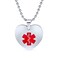Bling Jewelry Personalize Customizable Medical Id Dog Heart Shape Tag Pendant Engravable Necklace for Women for Teen Stainless
