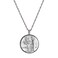 Italian Lire Coin Pendant Necklace  L100 Jewelry Lira Coin from Italy for Collectors with Silvertone Chain and Lobster Claw Clasp  Full Shiny Steel Composition for Women  Elegant Gift Box Included