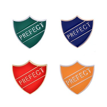 Ximimark 4 PCS 4 Colors Personality Prefect Letter Cartoon Enamel Metal Pin Jewelry Fashion Badge Brooch Women Men Set Pins Gift Metal no gemstone