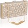veyiina nero Fashion Party Evening Handbags Pearl Clutch Purses For Women  Girls