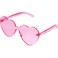 Maxdot Heart Shape Sunglasses Rimless Transparent Heart Glasses Party Favors