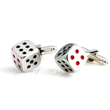 Salutto Mens Classic Shape Funny Playing Cufflinks with Gift Box