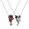 2 PCS Deadpl and Wolvers Necklace Set Superhero Series Best Friend Necklace BFF Friendship Necklaces for 2 NonTarnished Cable Chain with Sliding Clasp for Adjustable Sizes Gift for Men Women