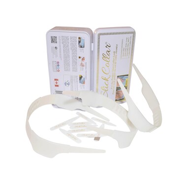 LUXEAVANT INNOVATIONS Slick Collar Adjustable Shirt Collar Support System Bundle Set with Collar Stays and EDC Storage Metal Box Men