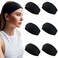 Styla Hair 6 Pack Headbands Solid Black