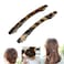 DonLeeving Luckycivia 2 Pack Hair Barrette Long and Thin Handmade Celluloid Onyx Hair Clip Elegant Automatic Hair Clip Barrette Ponytail Holders for WomenGirls  4 Inches