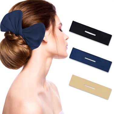 V TOWER 3 Pieces Hair Bun Maker Deft Bun for Hair Twister Flexible Donut Hair Bun Lazy Hair Curler Bun Clips Fashion French Hairstyle Hair Accessories for Women  Girls Kids Black Navy Khaki