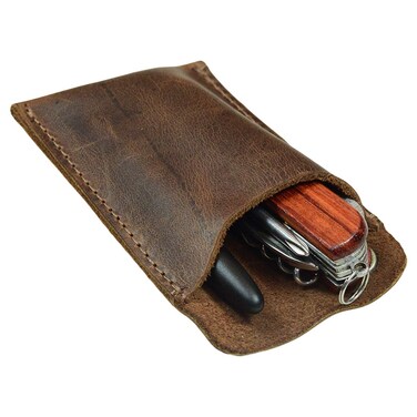 Hide  Drink EDC Pocket Slip Multitool Sleeve  Pen Holder for Everyday Use Camping Accessories Small Tool Organizer Full Grain Leather Handmade