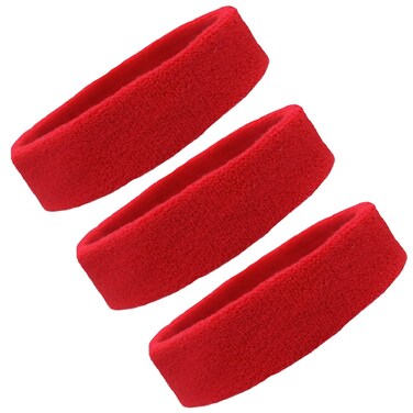 Sweat BandsHeadbands for Women Men Elastic Headband Sports Sweatbands Athletic Stretchy Head Band Workout Running Basketball Moisture Wicking Terry Cloth Set Sweat Hair