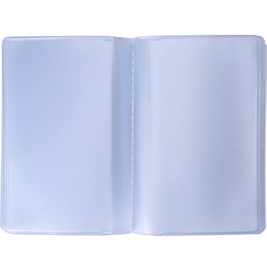 2 Pieces Plastic Wallet Insert Credit Card Holder with 10 Page 20 Slots and 10 Page 10 Slots Transparent