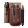 diodrio EDC Leather Knife Sheath Organizer Pouch with Pen Loop Full Grain Leather Chestnut
