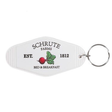 Schrute Farms Beets Dwight Keychain Keyring Room Key White One Size White One size