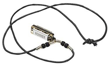 Hohner M38NBL Mini Harmonica Necklace Black